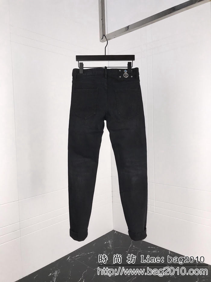 DＧ杜嘉班納 18ss秋冬新款 金絲線皇冠 水洗破洞 男款牛仔褲 ydi1490